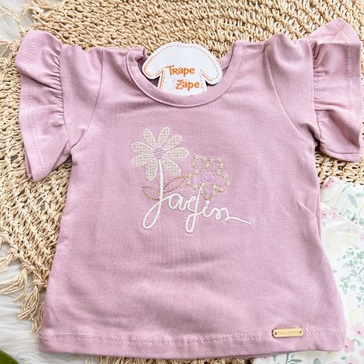 Conj. Blusa Jardim e Legging Florzinhas - Lilás